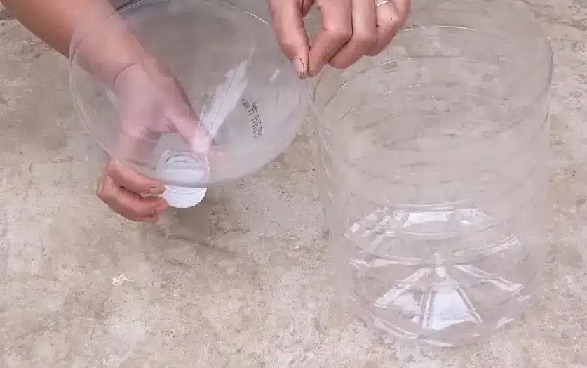 membuat wadah botol plastik